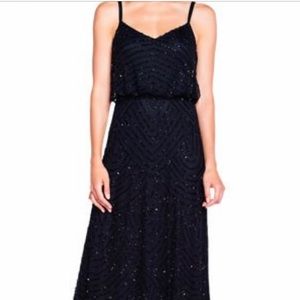 Black Long Sequin Adrianna Pappell Dress
